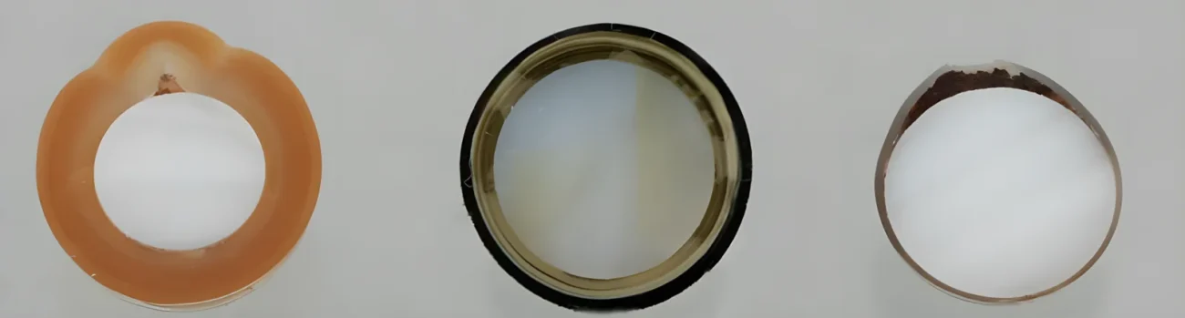 diagram showing pearl nacre thickness and visible signs of thin nacre