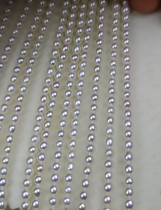 Enchanting vintage pearl necklace on a velvet display
