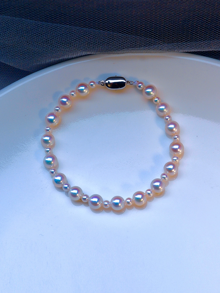 Akoya Pearl Bracelet with 3-7 mm Pearls