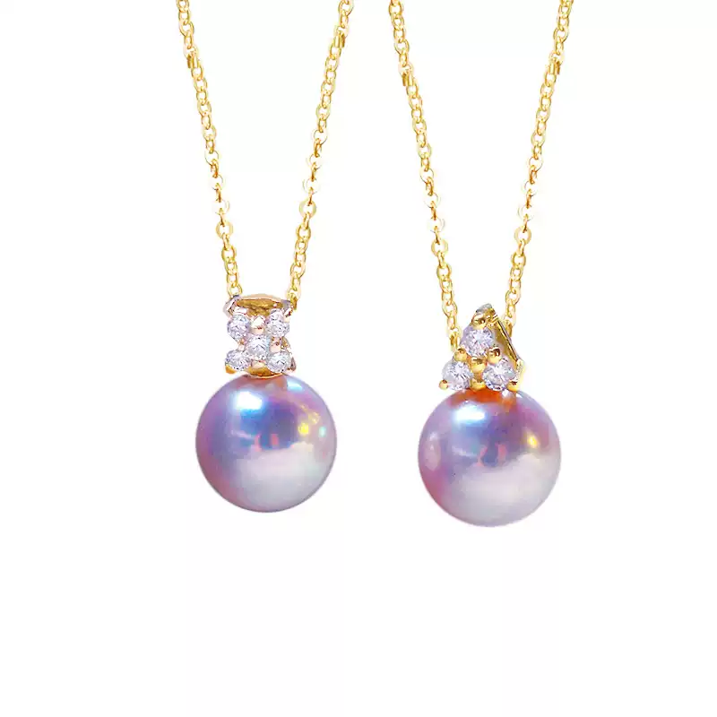 Akoya Pearl Pendant Choker in 18K Yellow Gold