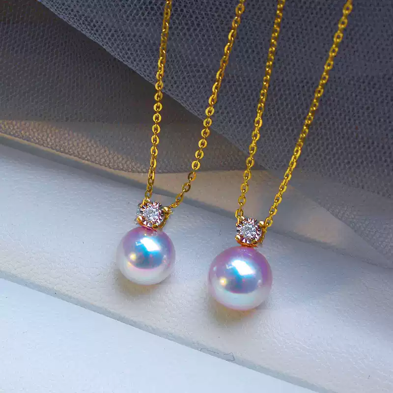 Akoya Princess-Inspired Single-Pearl Pendant Necklace in 18K Yellow Gold
