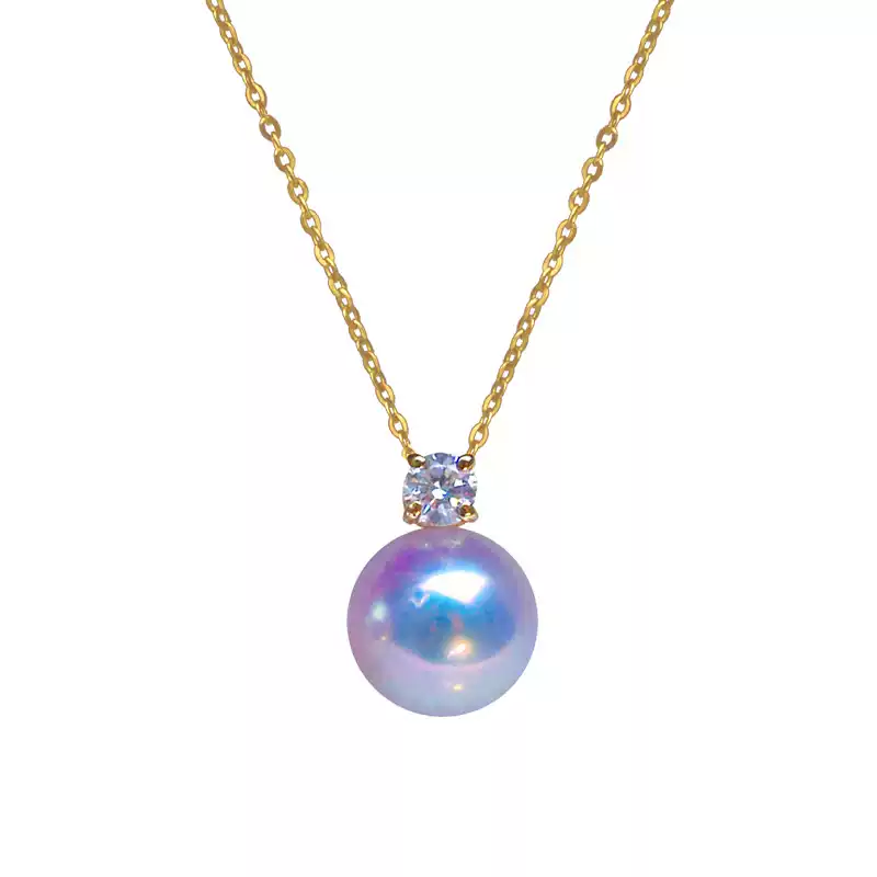Akoya Princess-Inspired Single-Pearl Pendant Necklace in 18K Yellow Gold