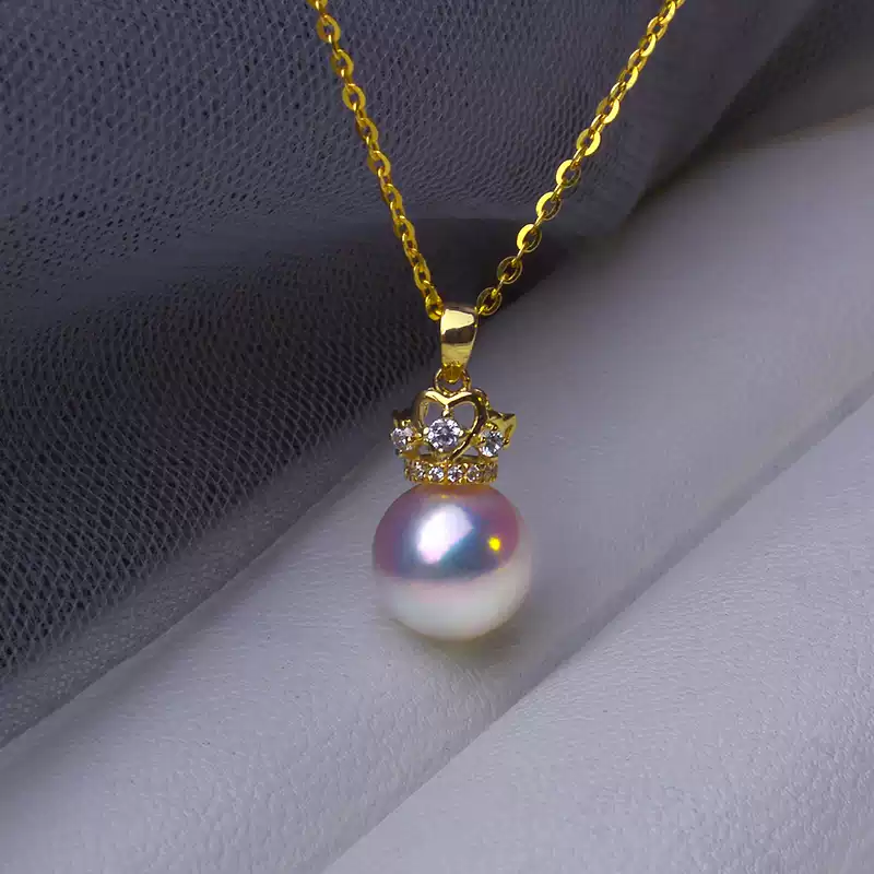 Akoya Pearl Pendant Choker in 18K Gold