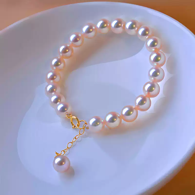 Akoya Baby Pearl Bracelet in 18K Yellow Gold
