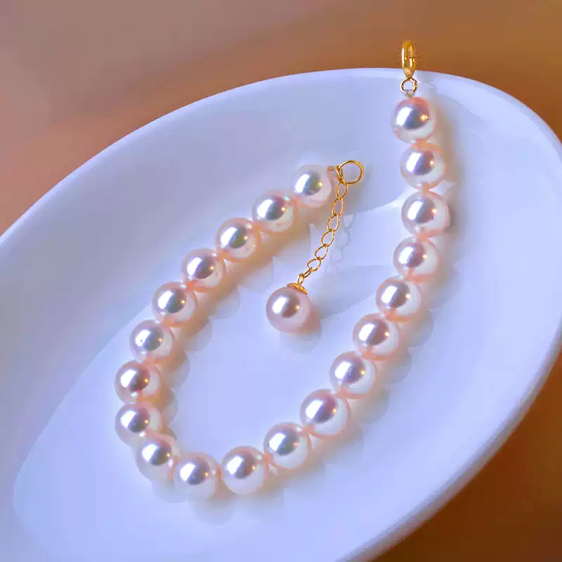 Akoya Baby Pearl Bracelet in 18K Yellow Gold
