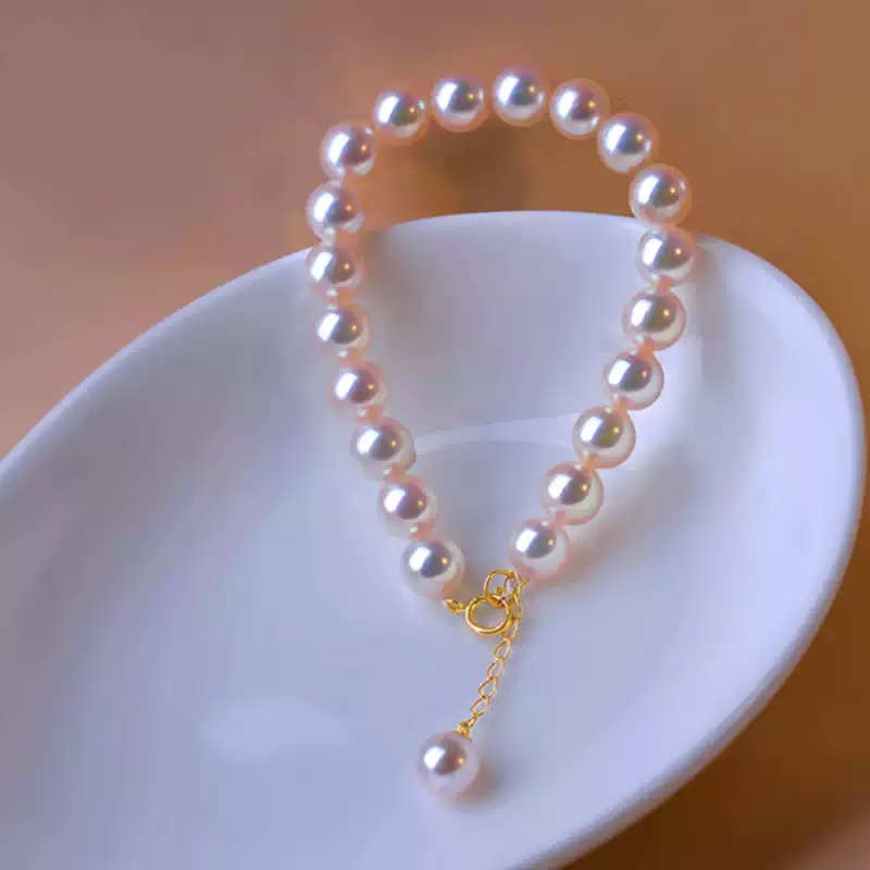 Akoya Baby Pearl Bracelet in 18K Yellow Gold