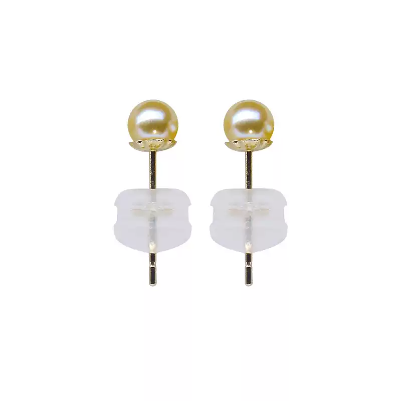 Akoya Pearl Stud Earrings in 18K Gold