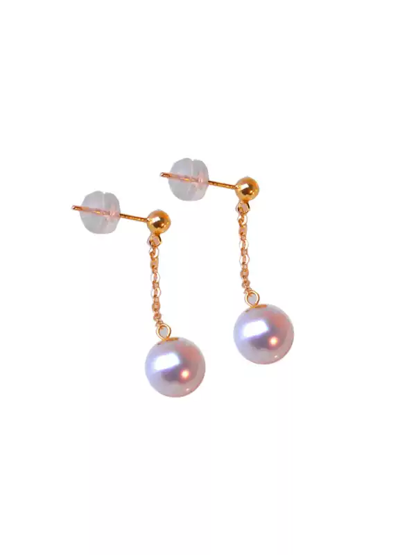 Akoya Pearl Tassel Earrings in 18K Gold