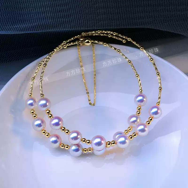Hanadama Akoya Pearl Bracelet in 18K Gold