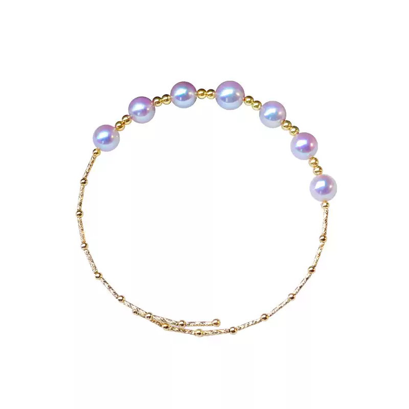 Hanadama Akoya Pearl Bracelet in 18K Gold