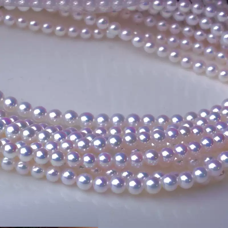 Akoya Baby Strand Pearl Lariat Necklace in 18K Gold