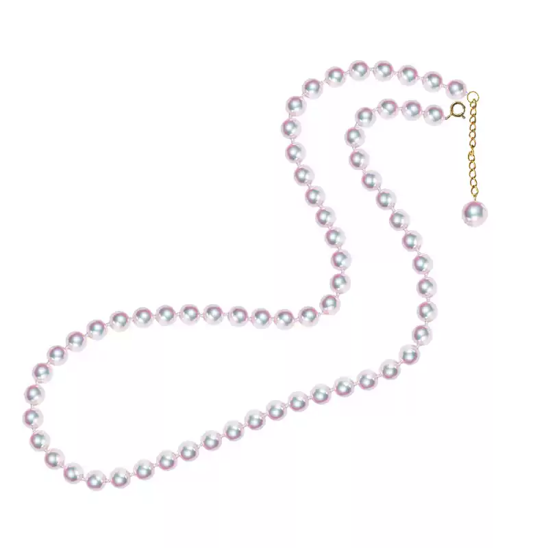 Akoya Baby Strand Pearl Lariat Necklace in 18K Gold