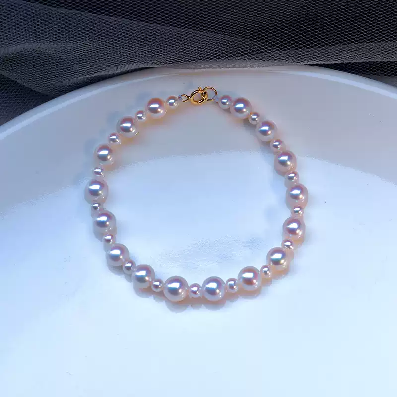 Akoya Pearl Bracelet with 3-7 mm Pearls