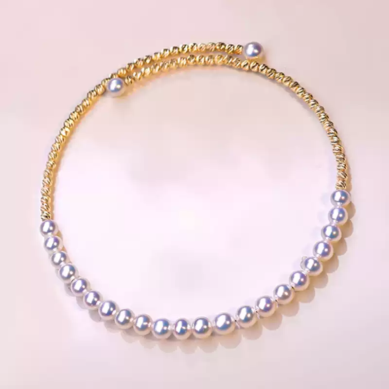 Akoya Baby Pearl Bracelet in 18K Gold