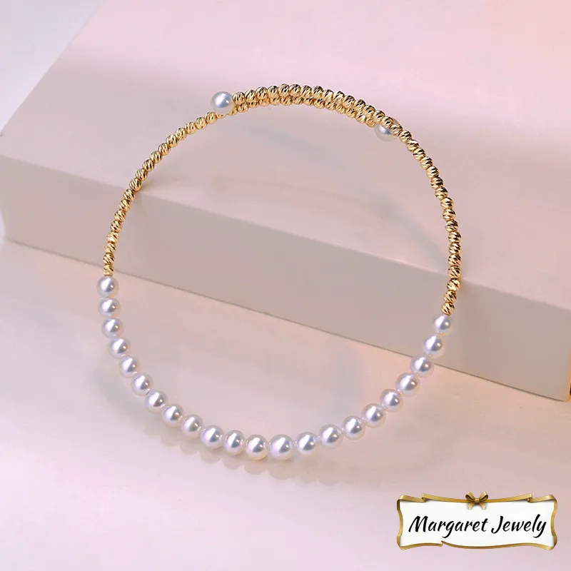 Akoya Baby Pearl Bracelet in 18K Gold