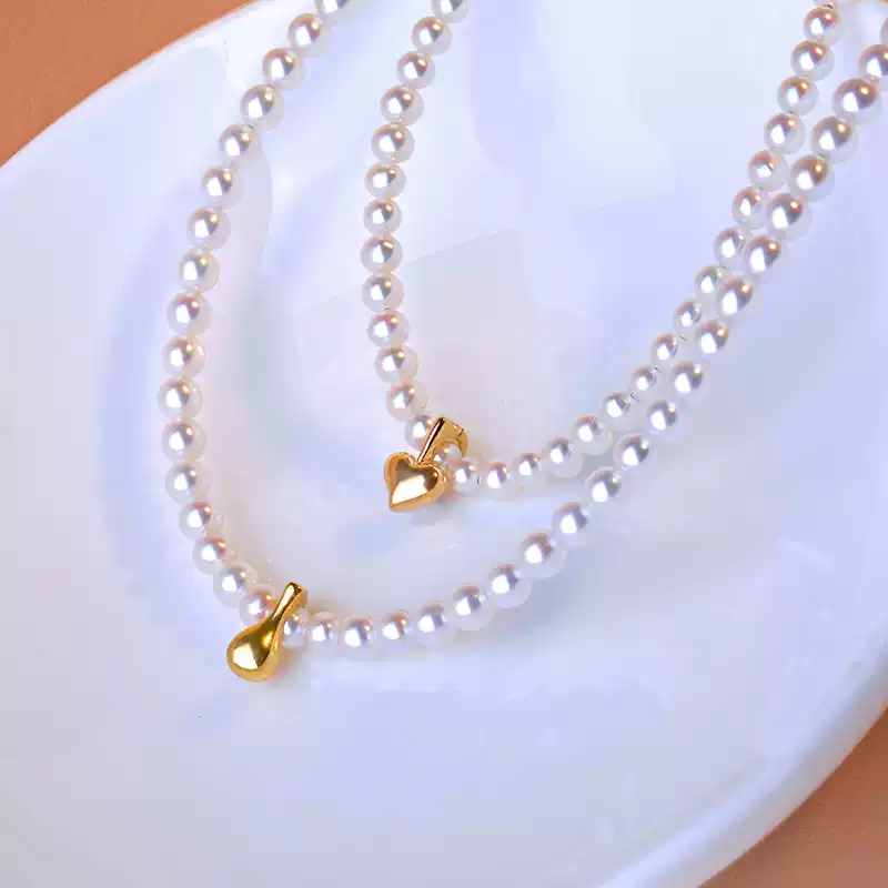 Akoya Baby Heart Pearl Necklace