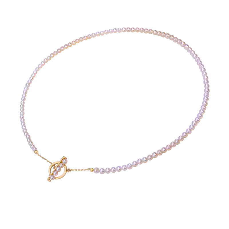 Akoya Light Bulb Baby Pearl Necklace in 14K Gold