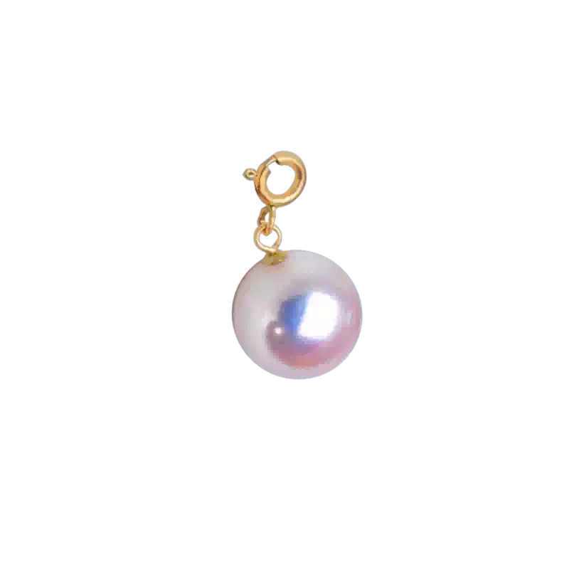 Hanadama Akoya Light Bulb Pearl Pendant Necklace in 18K Gold