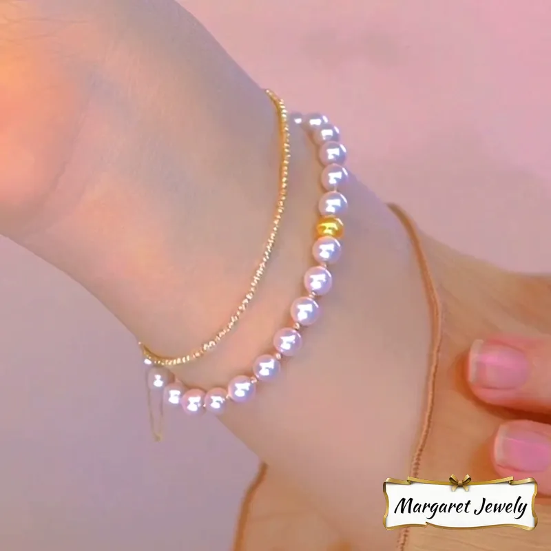 Akoya Double-Layer Pearl Bracelet in 18K Gold