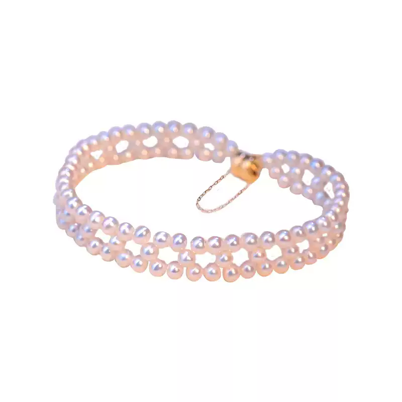 Akoya Baby Pearl Bracelet in 18K Gold with 3-4 mm Pearls