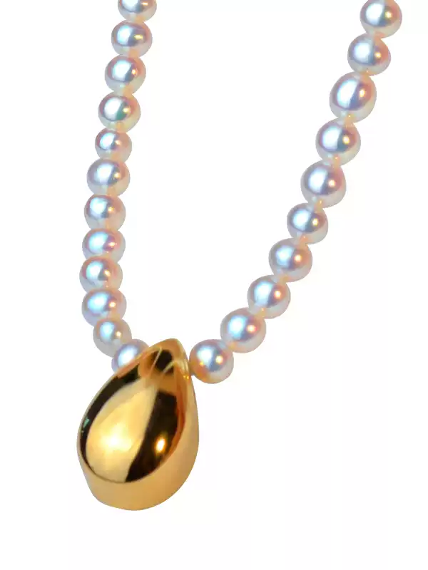 Akoya Pearl Choker Necklace in 18K Yellow Gold