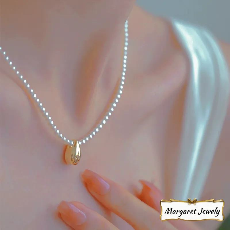 Akoya Pearl Choker Necklace in 18K Yellow Gold