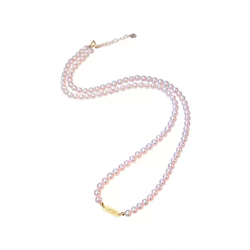 Akoya Baby Pearl Choker Necklace in 18K Yellow Gold