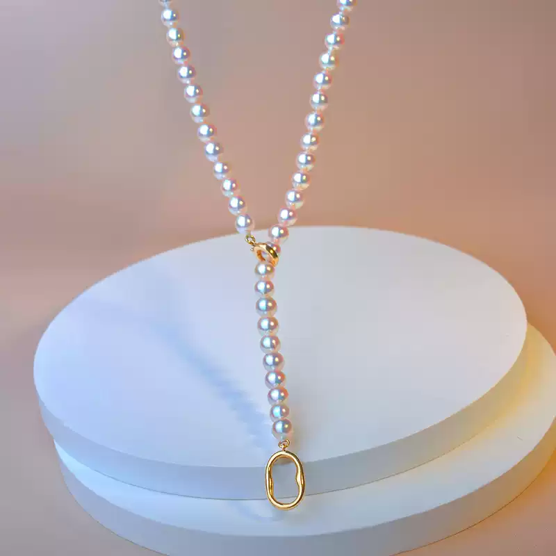 Akoya Pearl Strand Necklace in 14K Gold