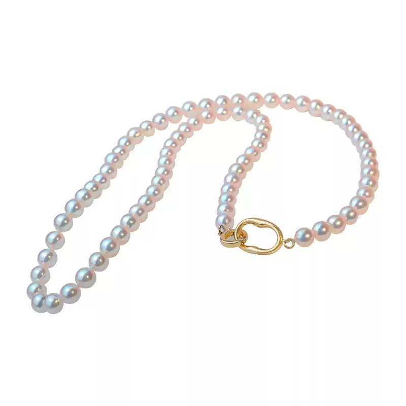Akoya Pearl Strand Necklace in 14K Gold
