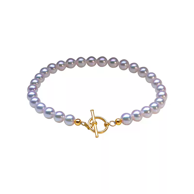 Akoya Pearl Bracelet in 18K Yellow Gold