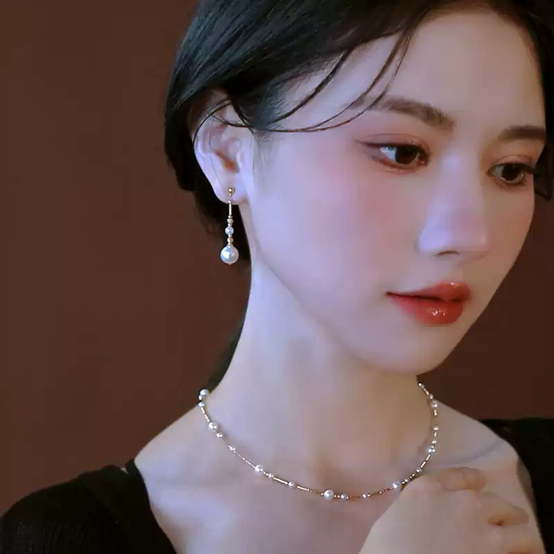 Hanadama Akoya Pearl Tassel Earrings in 18K Yellow Gold