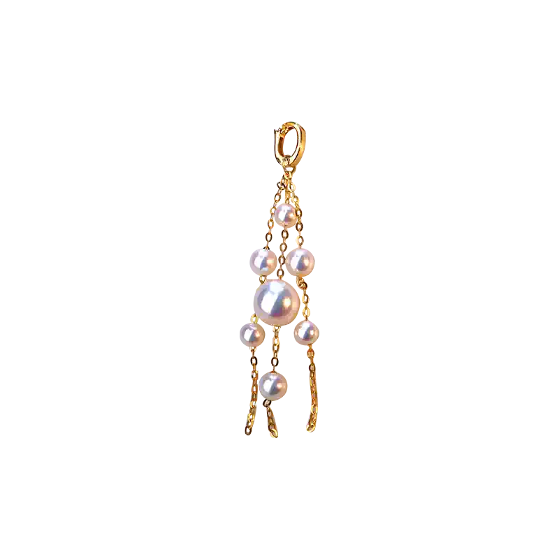 Akoya Elegant Pearl Pendant Necklace in 18K Yellow Gold