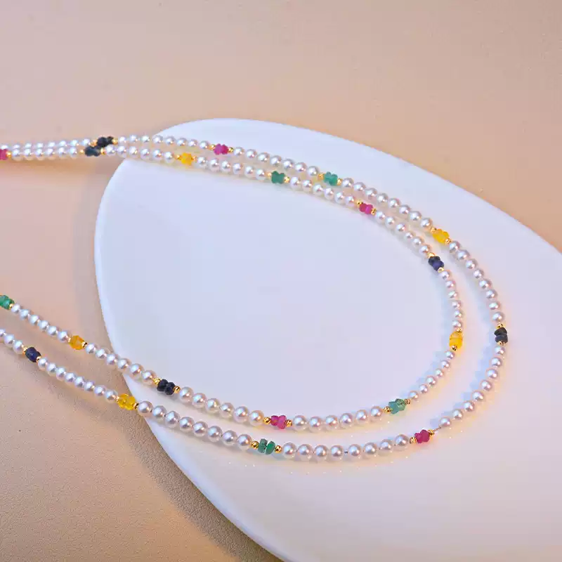 Akoya Pearl Choker Necklace in 18K Gold
