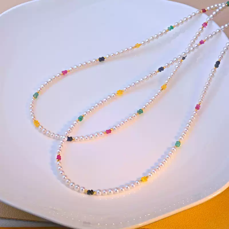 Akoya Pearl Choker Necklace in 18K Gold
