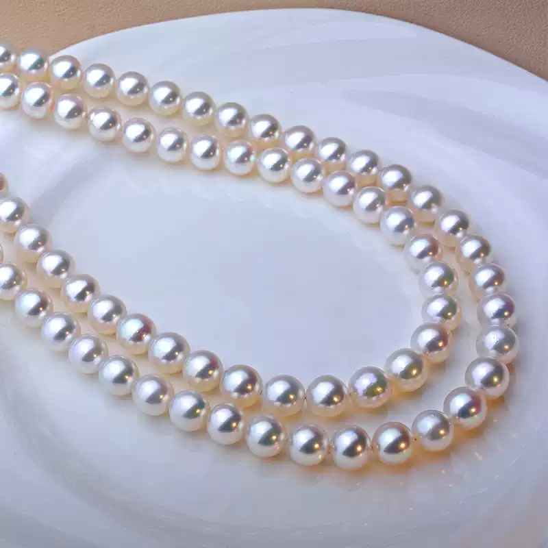 Akoya Pearl Necklace in Sterling Silver