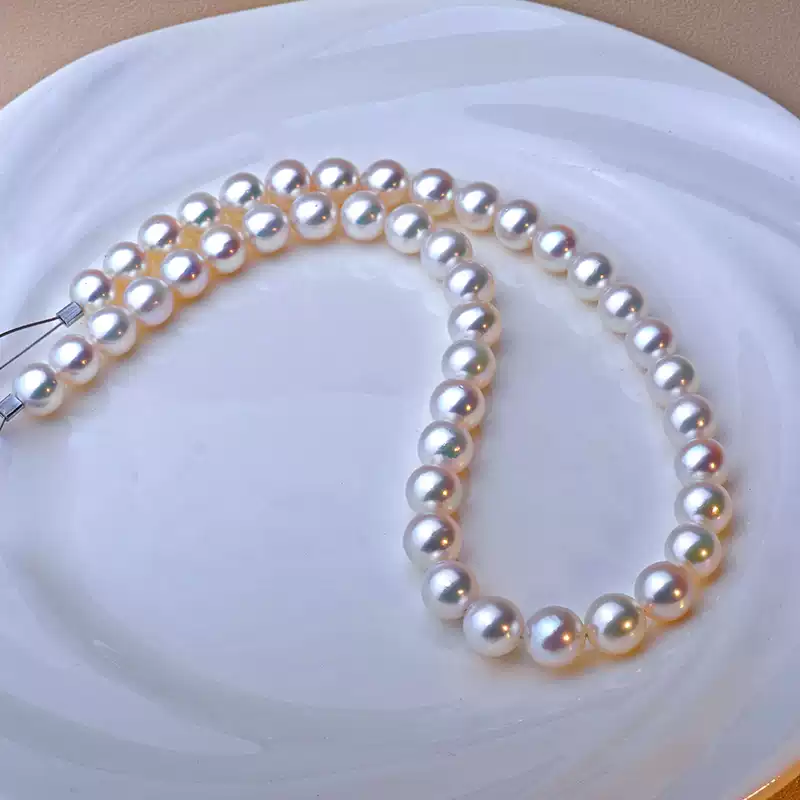 Akoya Pearl Necklace in Sterling Silver
