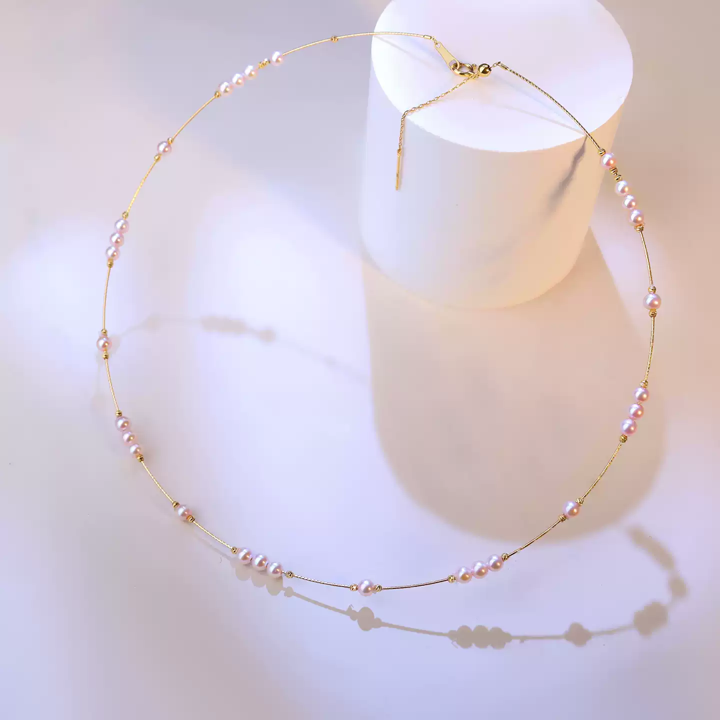 Akoya Scattered Pearl Choker Necklace in 18K Yellow Gold