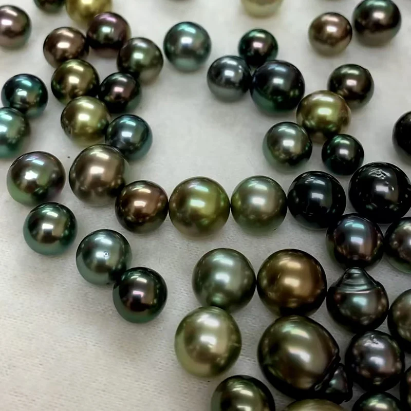 5-15 mm Thread-Textured Near-Round Tahitian Loose Pearls