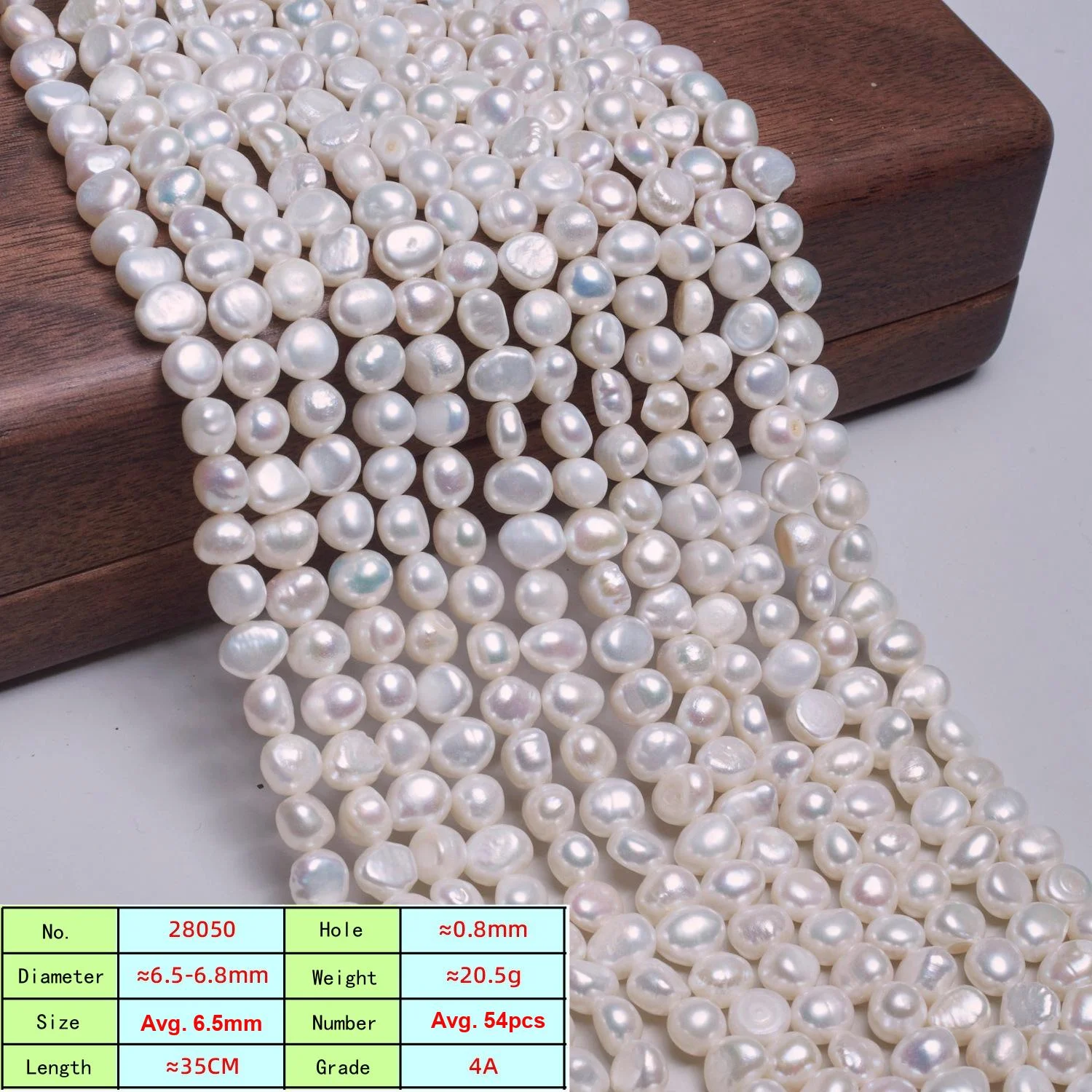 Two-Side Luster Freshwater Pearl Strands