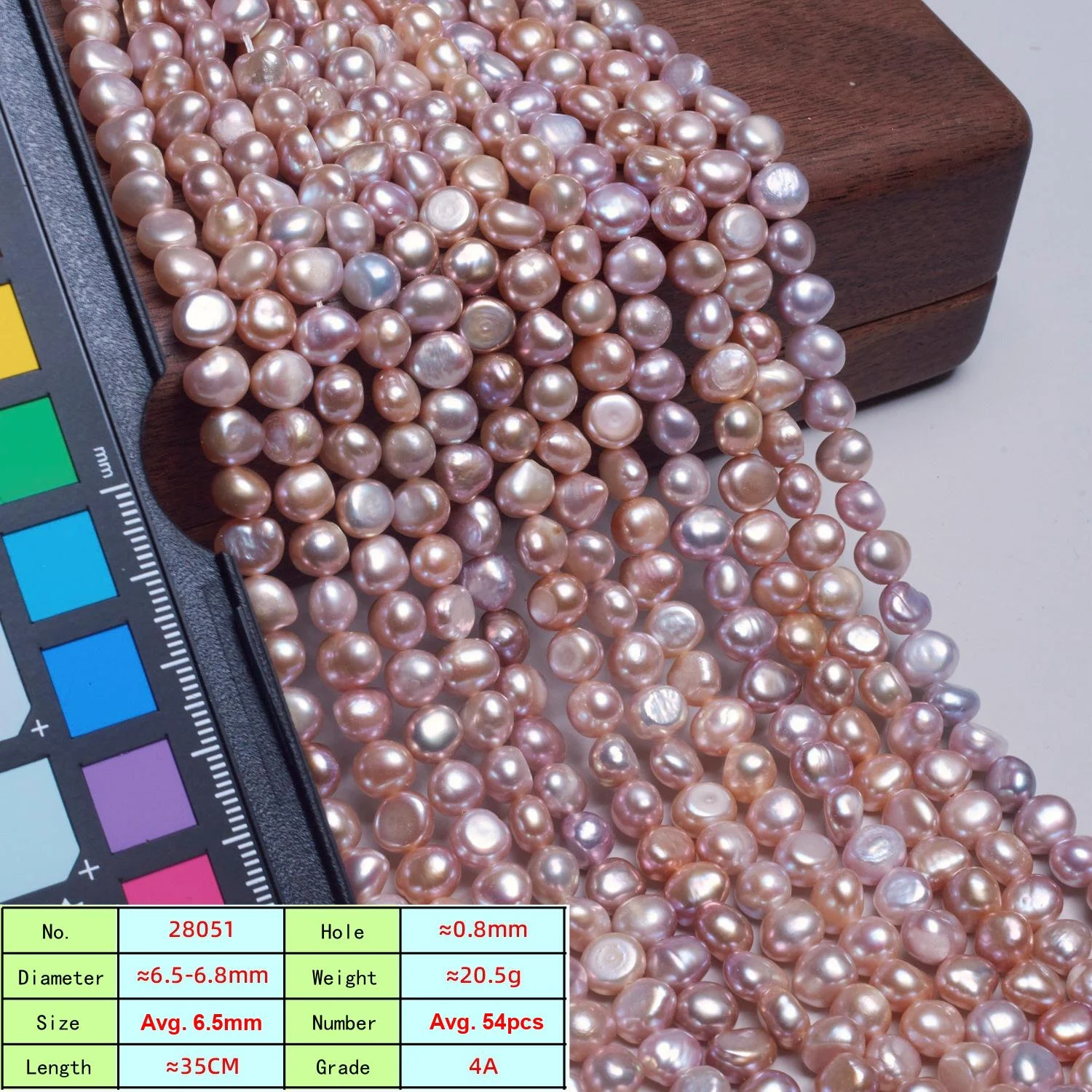 Two-Side Luster Freshwater Pearl Strands