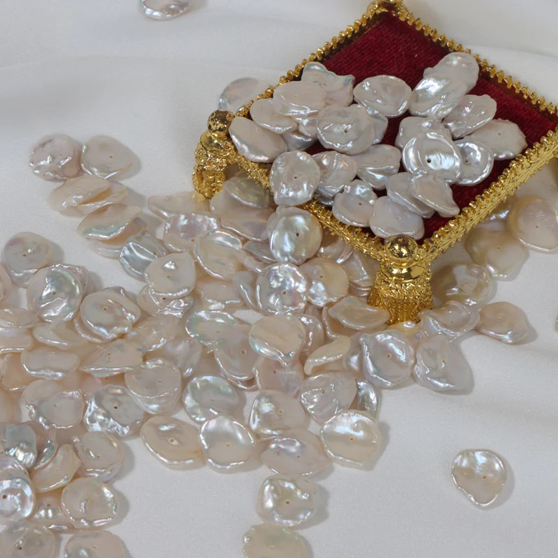 High-Luster Minimal-Blemish Petal-Shaped Freshwater Keshi Baroque Loose Pearls
