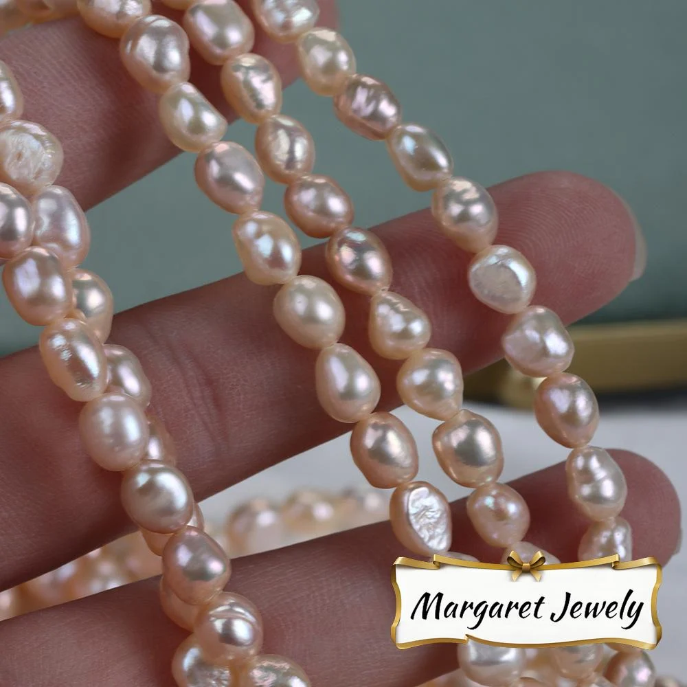 Minimal-Blemish Two-Side Luster Freshwater Baroque Pearl Strand