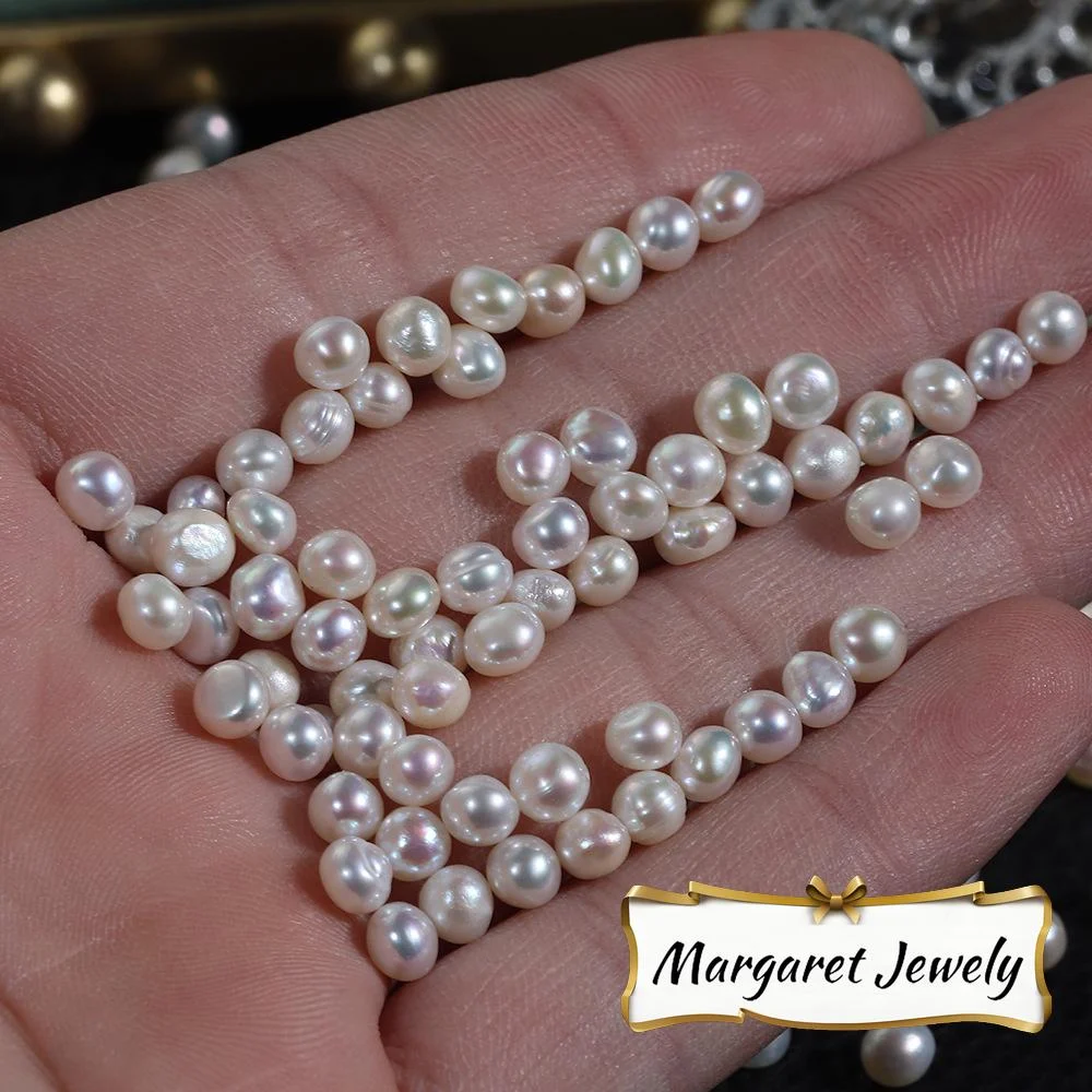 4-5 mm Undrilled Iridescent High-Luster Two-Side Luster Freshwater Loose Pearls