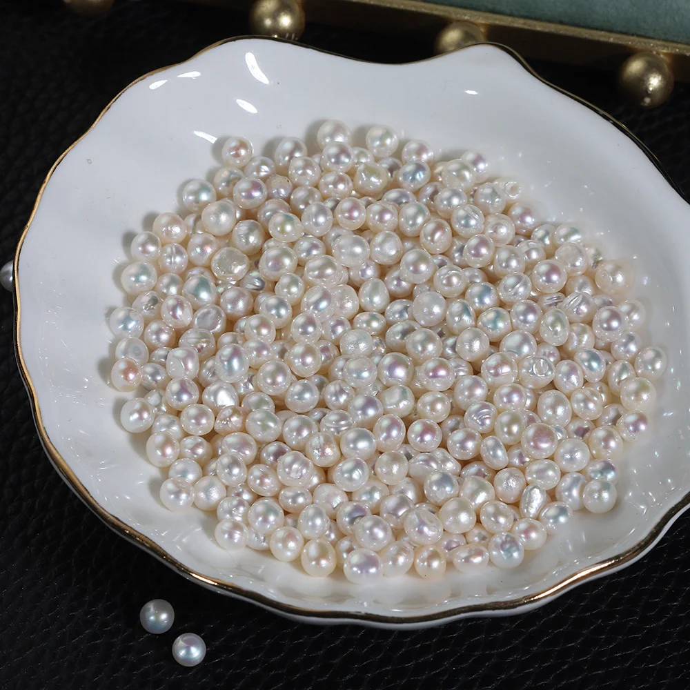 4-5 mm Undrilled Iridescent High-Luster Two-Side Luster Freshwater Loose Pearls
