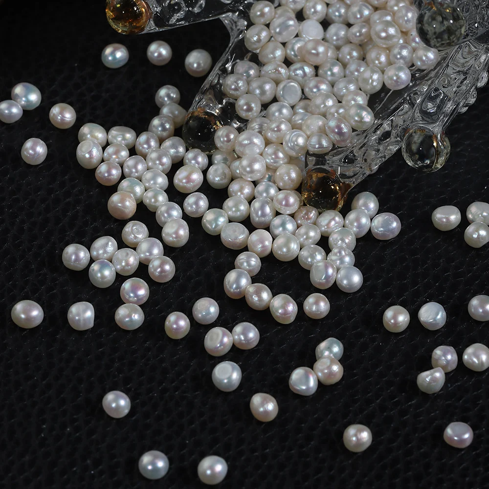 4-5 mm Undrilled Iridescent High-Luster Two-Side Luster Freshwater Loose Pearls