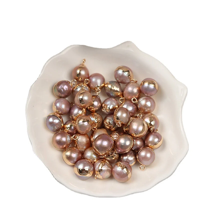 Gilded-Edge Lightly Blemished Organic Freshwater Baroque Loose Pearls