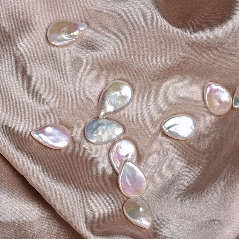 Iridescent High-Luster Drop-Shaped Freshwater Baroque Loose Pearls