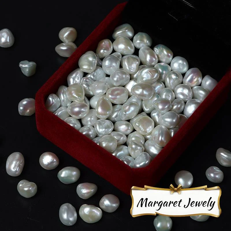 Iridescent High-Luster Minimal-Blemish Organic Freshwater Baroque Loose Pearls