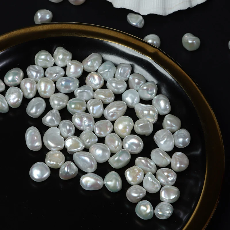 Iridescent High-Luster Minimal-Blemish Organic Freshwater Baroque Loose Pearls