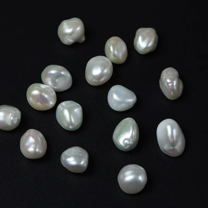 Iridescent High-Luster Minimal-Blemish Organic Freshwater Baroque Loose Pearls